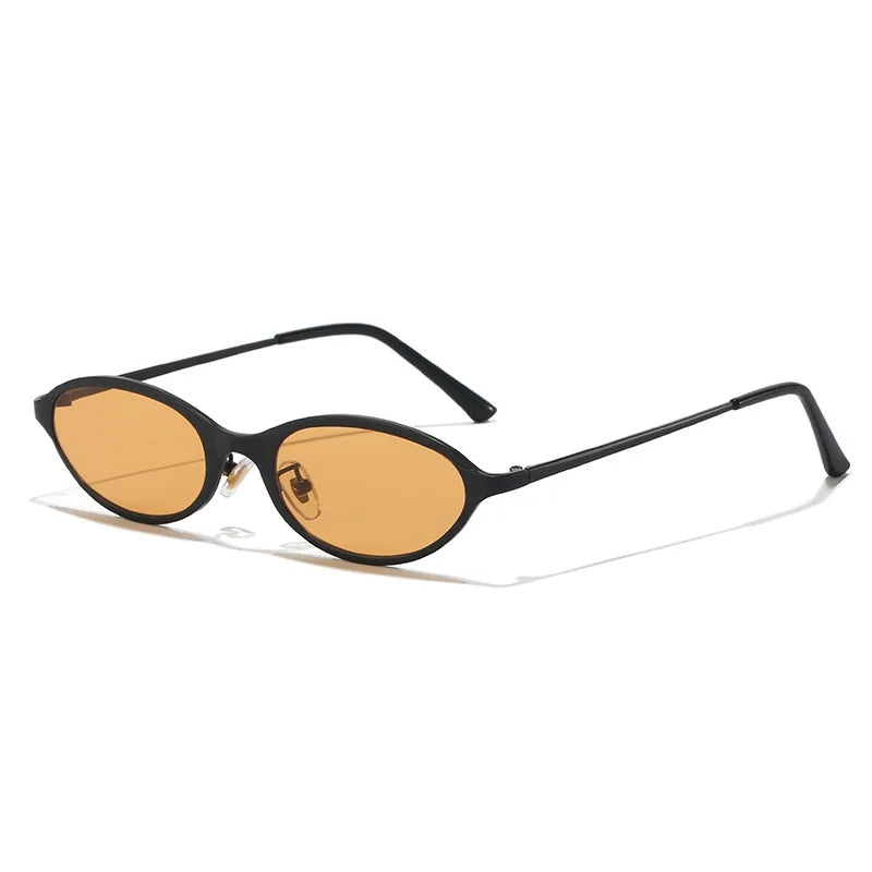 Ovale Metall-Sonnenbrille – UV400
