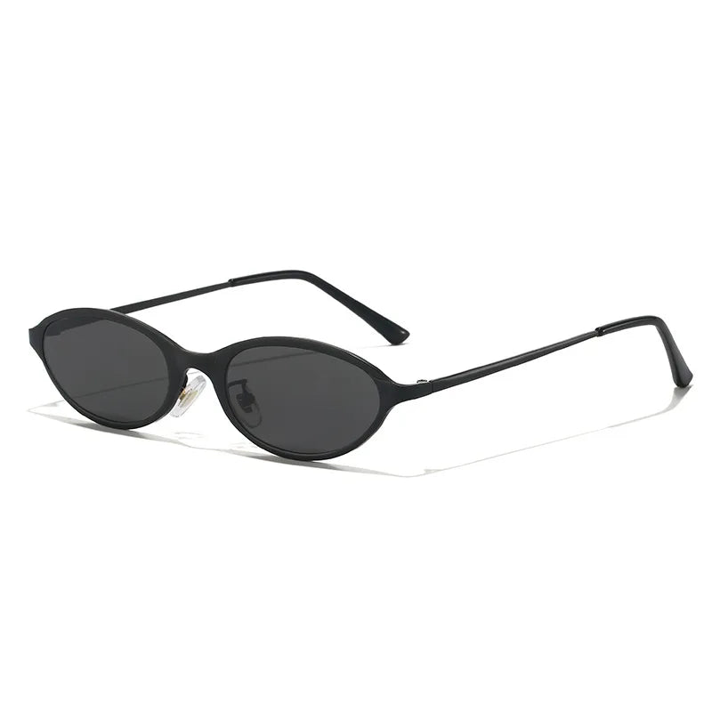 Ovale Metall-Sonnenbrille – UV400
