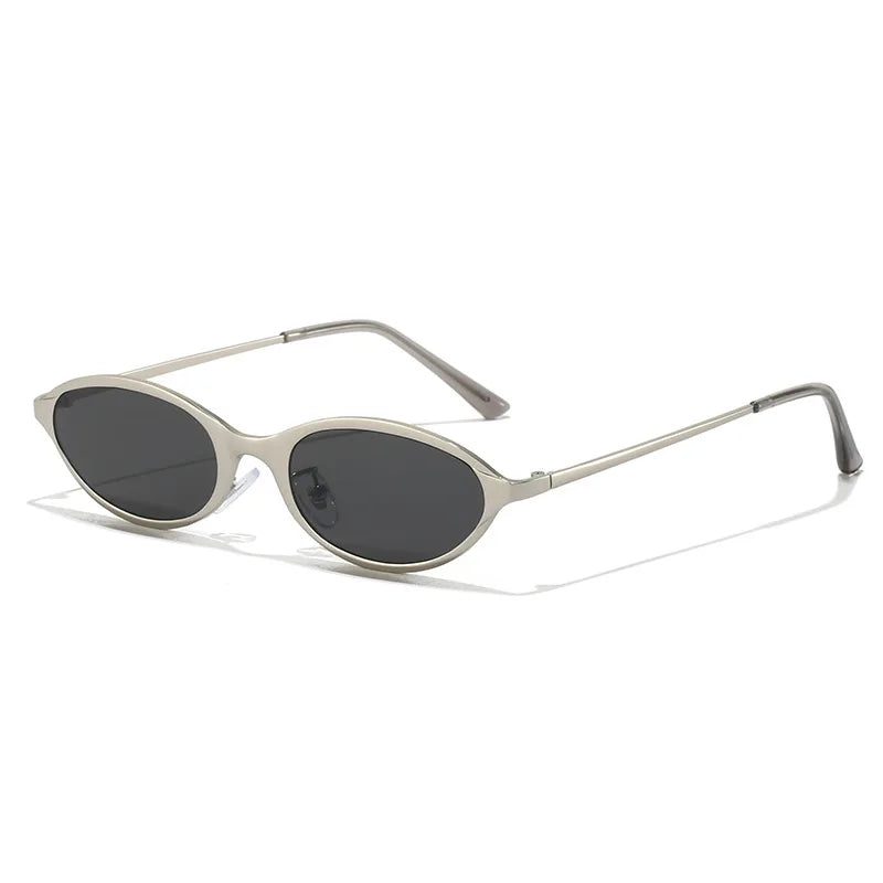 Ovale Metall-Sonnenbrille – UV400