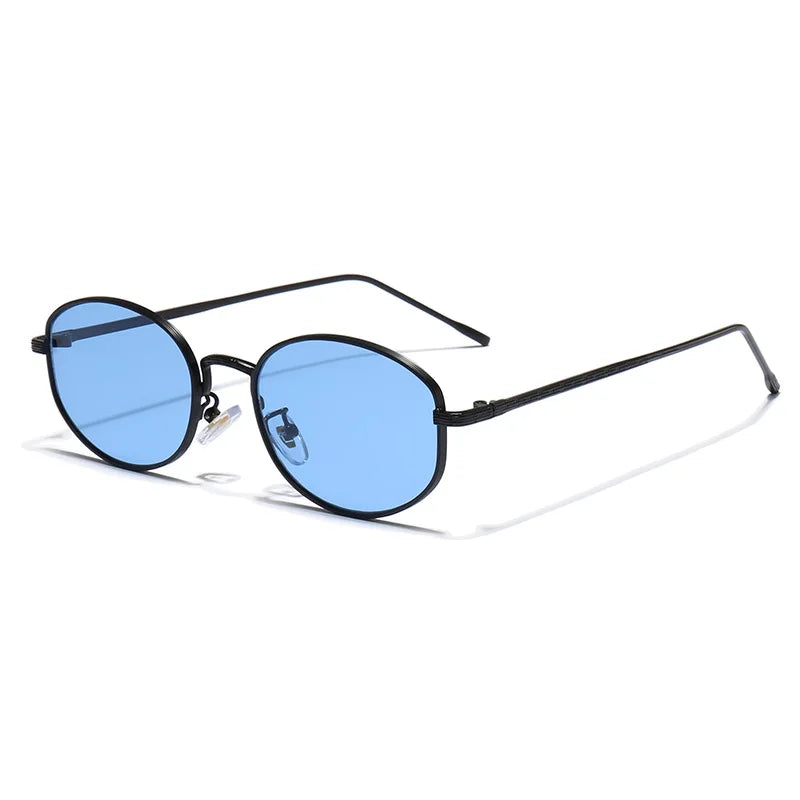 Ovale Metall-Sonnenbrille – UV400