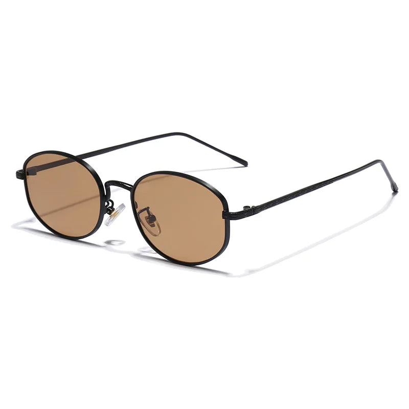 Ovale Metall-Sonnenbrille – UV400