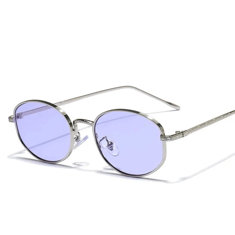 Ovale Metall-Sonnenbrille – UV400