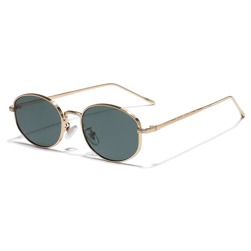 Ovale Metall-Sonnenbrille – UV400