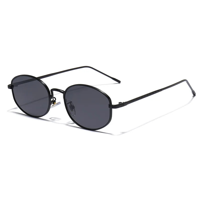 Ovale Metall-Sonnenbrille – UV400