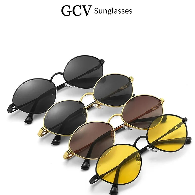 Ovale Sonnenbrille mit Metallrahmen – Polarisiert & UV400 – Produktansicht 2, polarisiert, UV400
