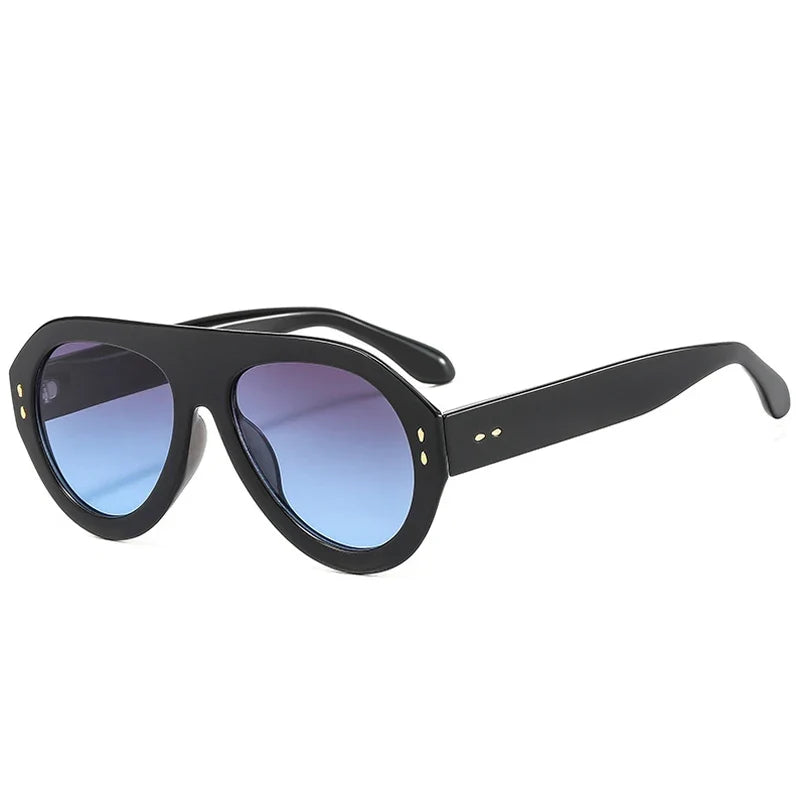 Oversize Sonnenbrille – Blau, UV400