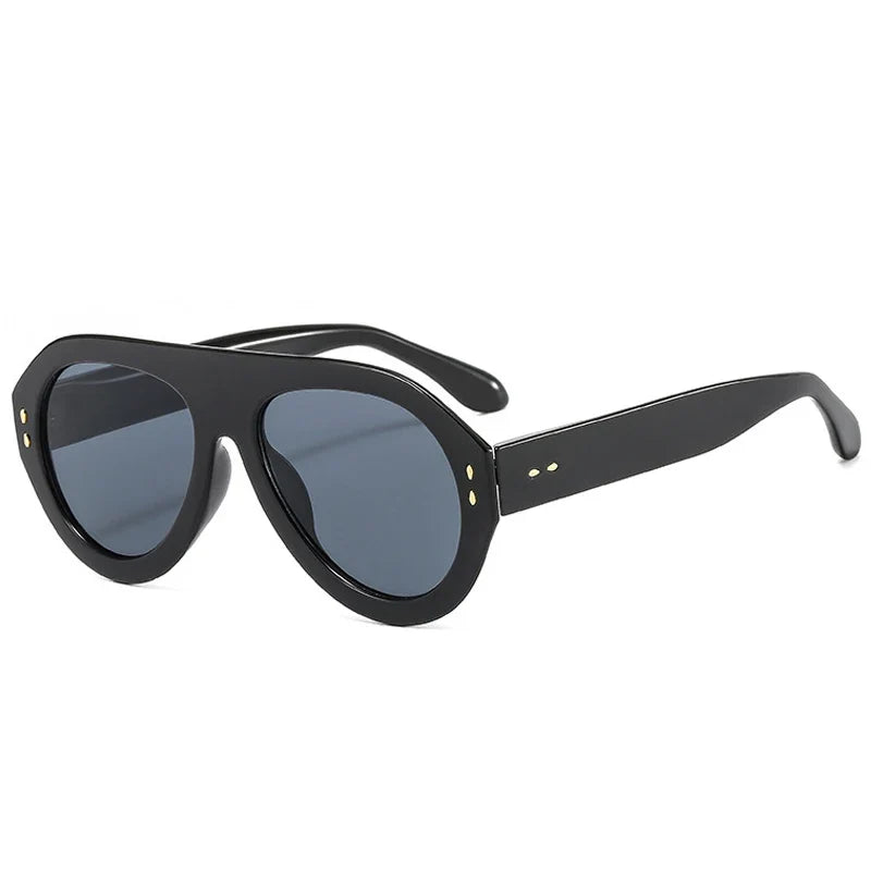 Oversize Sonnenbrille – Schwarz, UV400