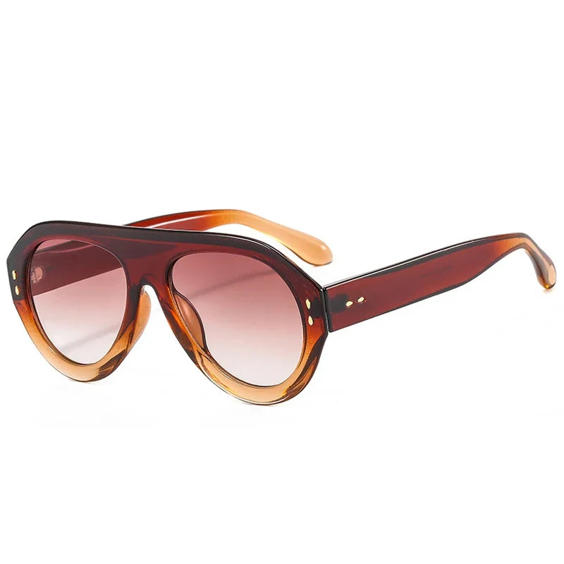 Oversize Sonnenbrille – Weinrot, UV400