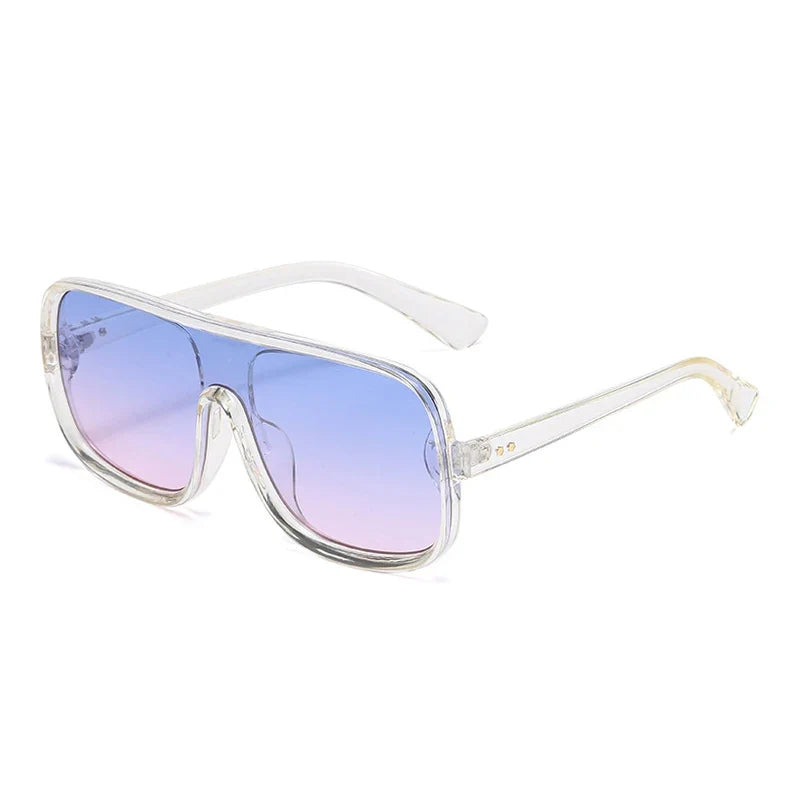 Oversized Square Sonnenbrille – Blau Pink, UV400