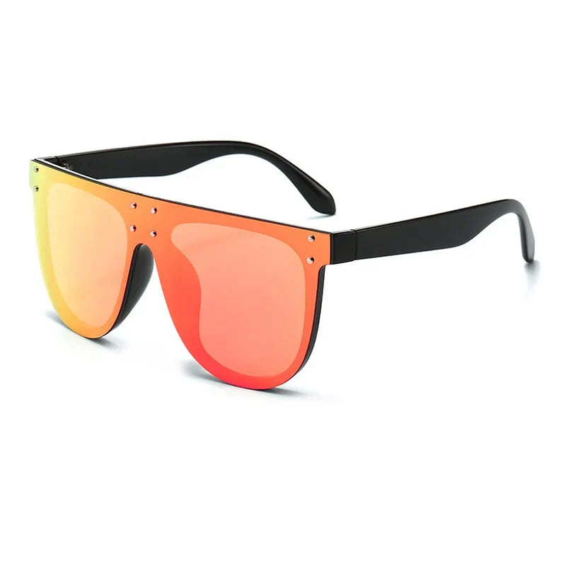 Pilot Sonnenbrille – Schwarz Rot Spiegel, UV400