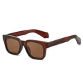 Quadratische Polarisierte Sonnenbrille – Braun Tee, polarisiert, UV400