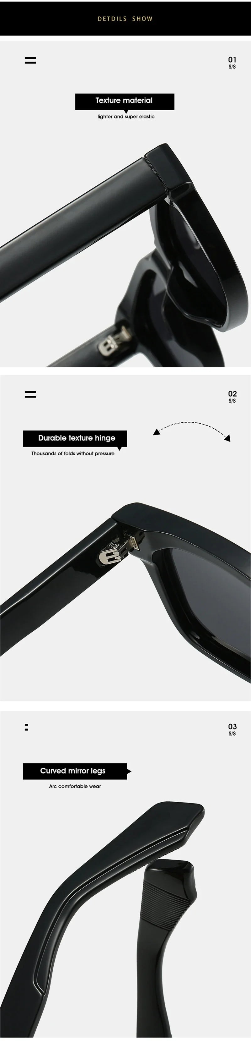 Quadratische Polarisierte Sonnenbrille - UV400