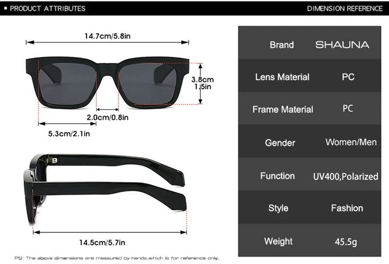 Quadratische Polarisierte Sonnenbrille - UV400