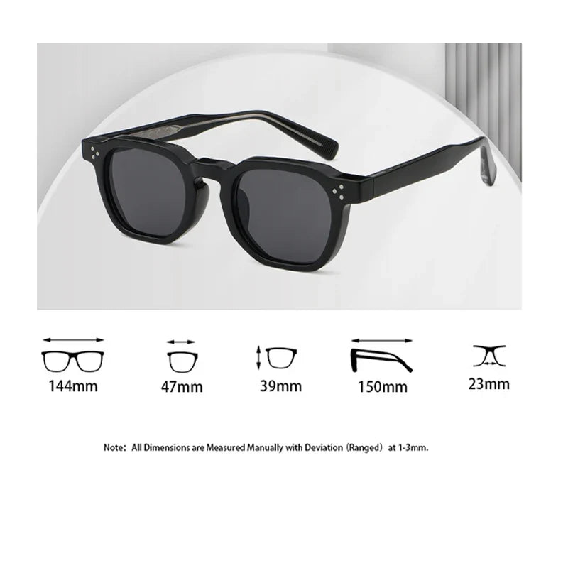 Quadratische Retro-Sonnenbrille – UV400