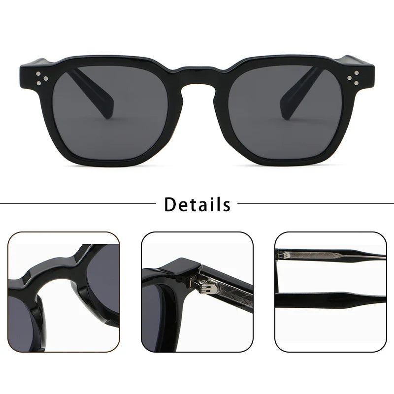Quadratische Retro-Sonnenbrille – UV400