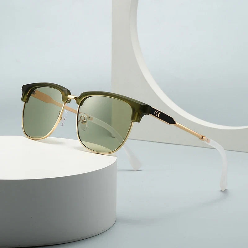 Quadratische Retro-Sonnenbrille – UV400