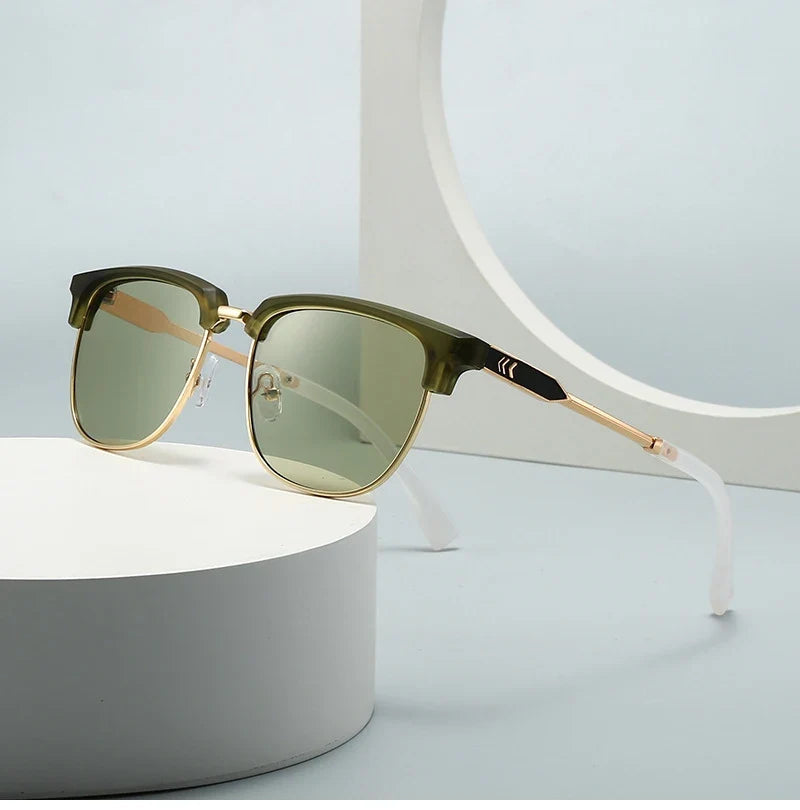Quadratische Retro-Sonnenbrille – UV400