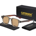 Quadratische Sonnenbrille – Braun, UV400