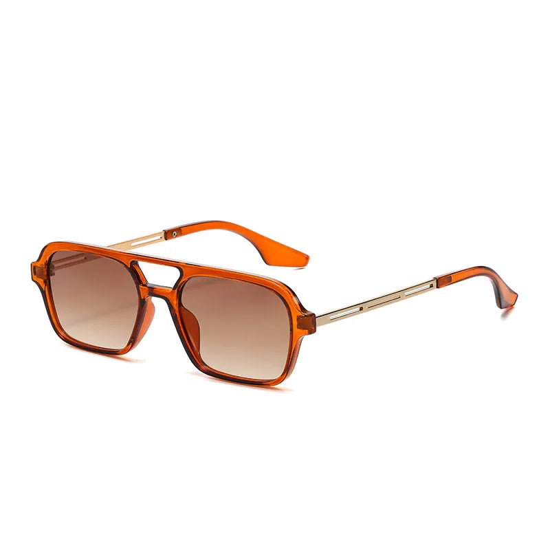 Quadratische Sonnenbrille mit Doppelsteg – UV400
