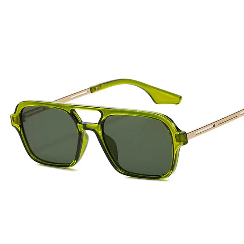 Quadratische Sonnenbrille mit Doppelsteg – UV400