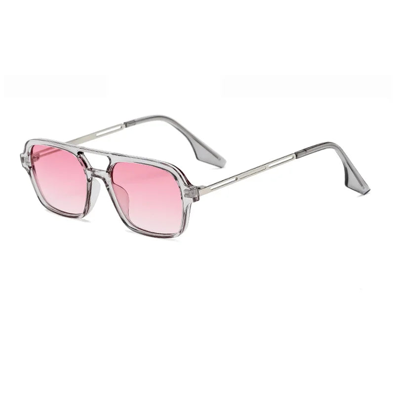 Quadratische Sonnenbrille mit Doppelsteg – UV400