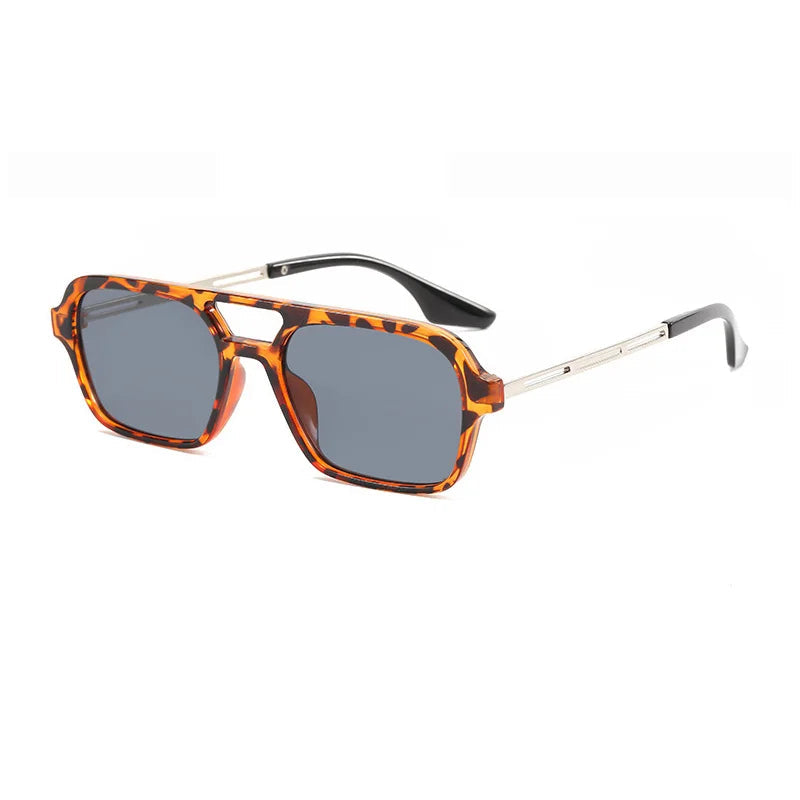 Quadratische Sonnenbrille mit Doppelsteg – UV400