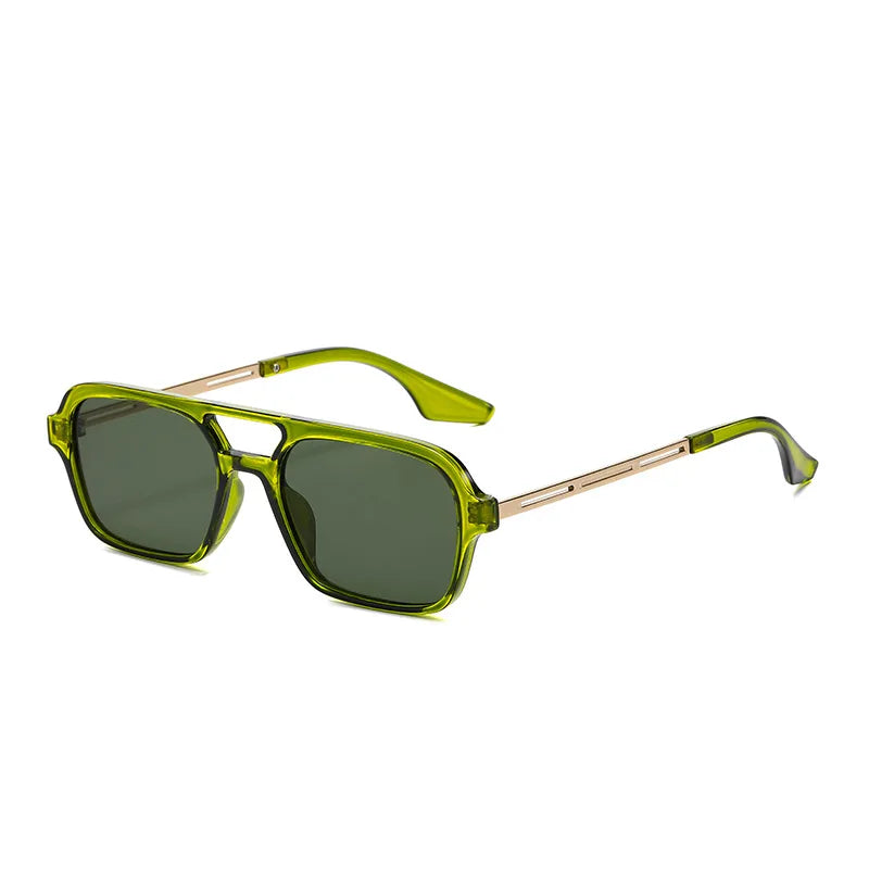Quadratische Sonnenbrille mit Doppelsteg – UV400