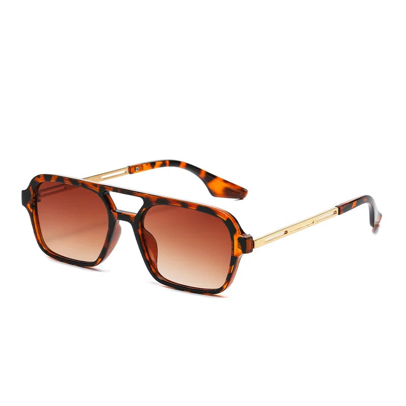 Quadratische Sonnenbrille mit Doppelsteg – UV400