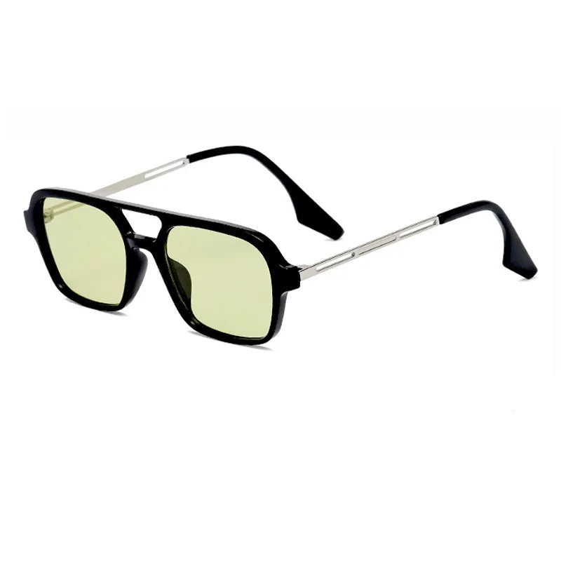 Quadratische Sonnenbrille mit Doppelsteg – UV400
