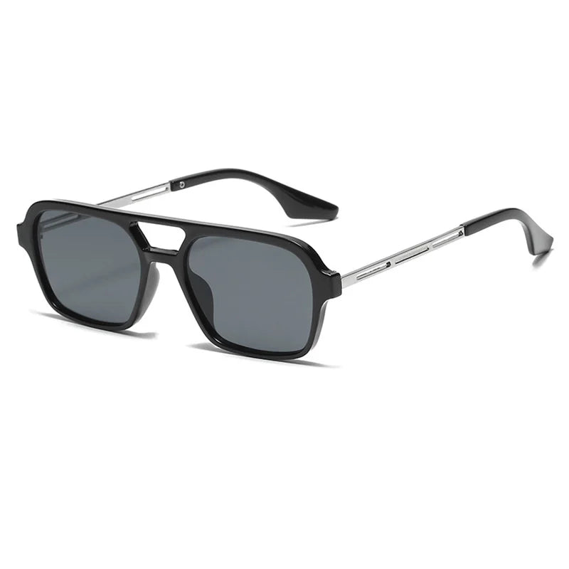 Quadratische Sonnenbrille mit Doppelsteg – UV400