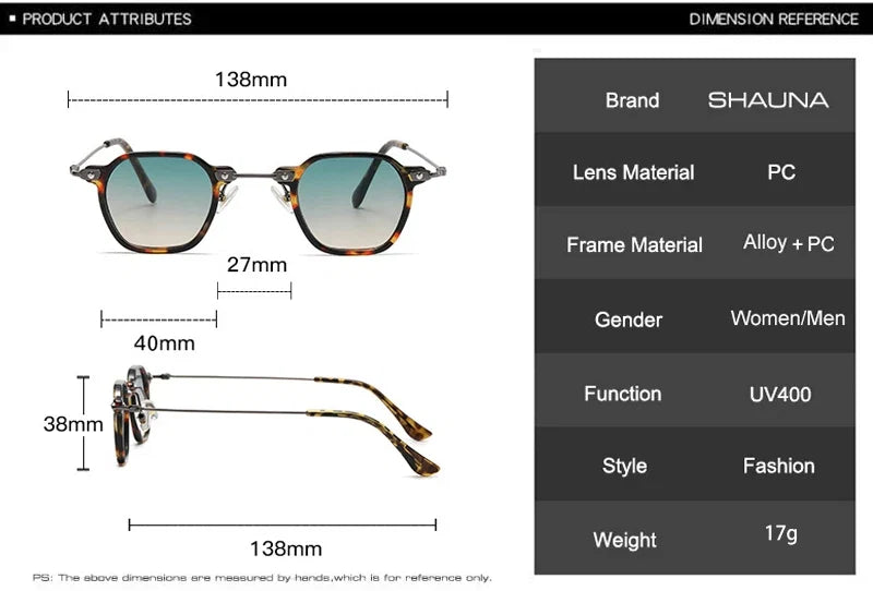 Quadratische Sonnenbrille - UV400
