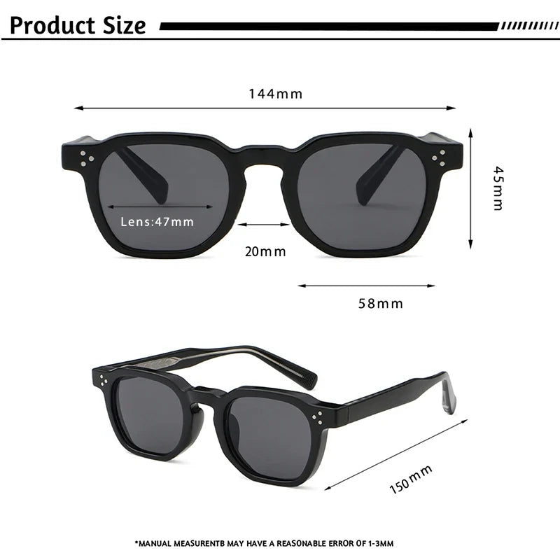 Quadratische Vintage-Sonnenbrille – UV400