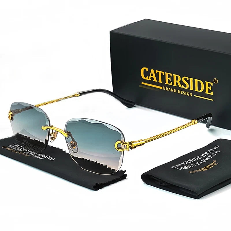 Rahmenlose Designer-Sonnenbrille – UV400