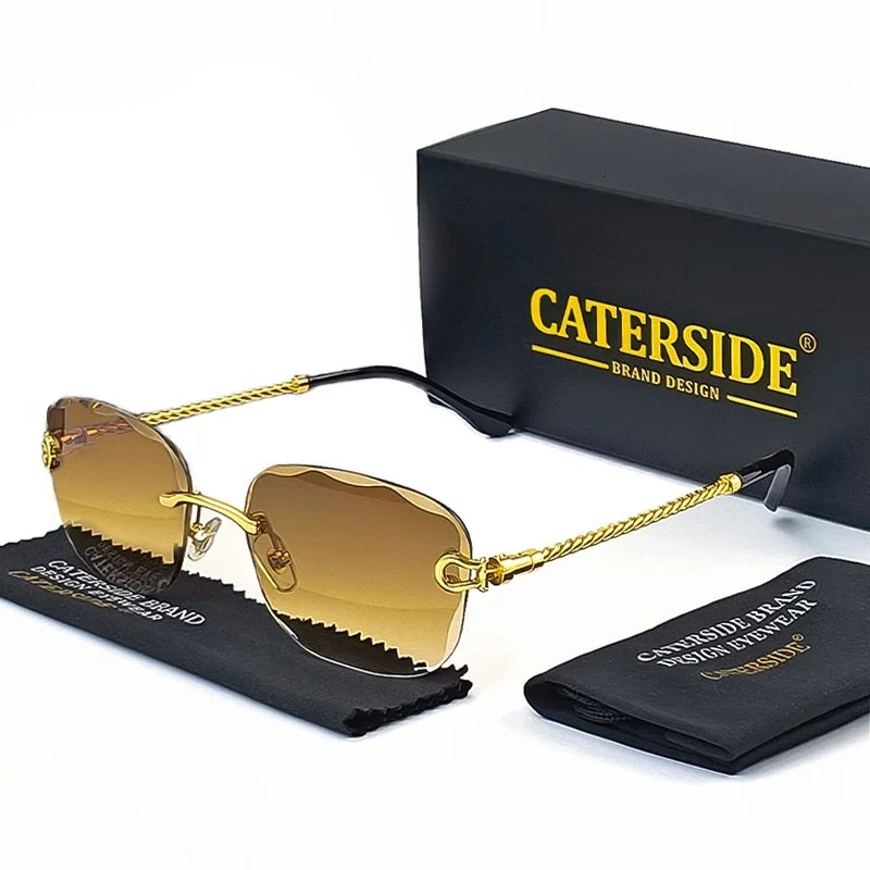 Rahmenlose Designer-Sonnenbrille – UV400