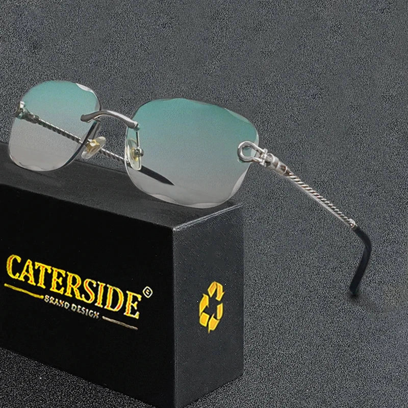 Rahmenlose Designer-Sonnenbrille – UV400