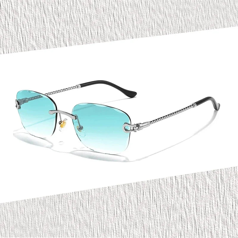 Rahmenlose Designer-Sonnenbrille – UV400