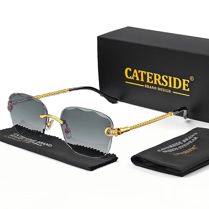 Rahmenlose Designer-Sonnenbrille – UV400