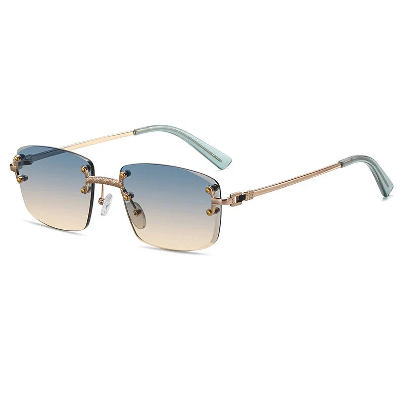 Rahmenlose Metall-Sonnenbrille – UV400