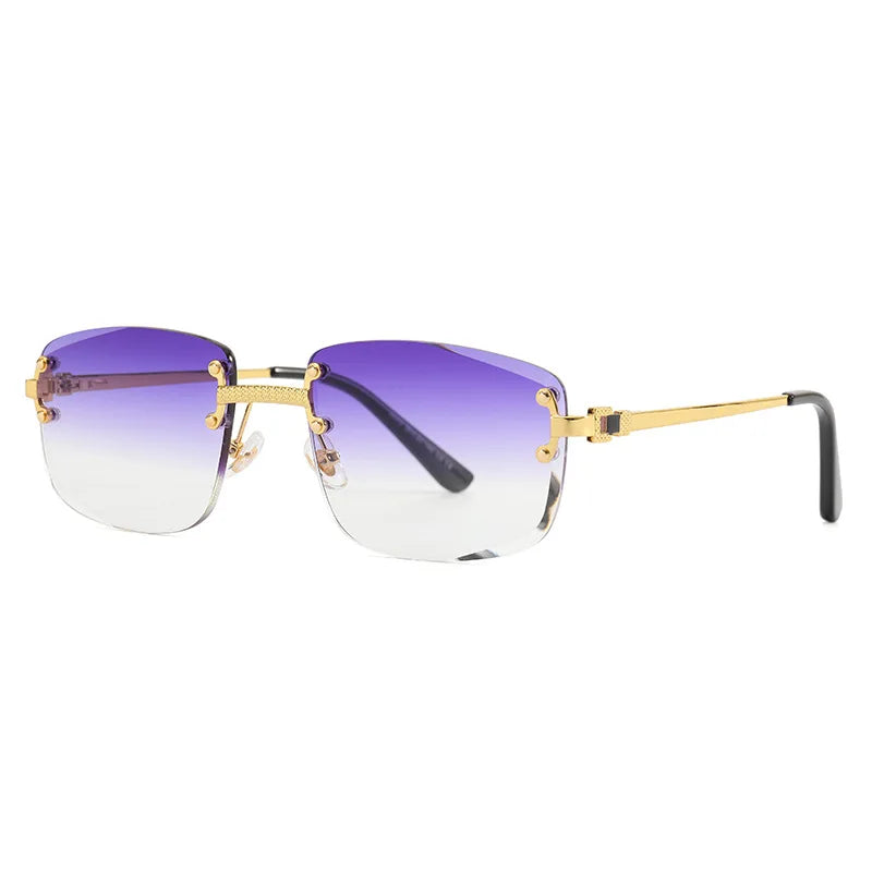 Rahmenlose Metall-Sonnenbrille – UV400