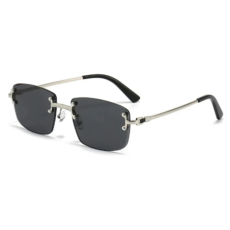Rahmenlose Metall-Sonnenbrille – UV400