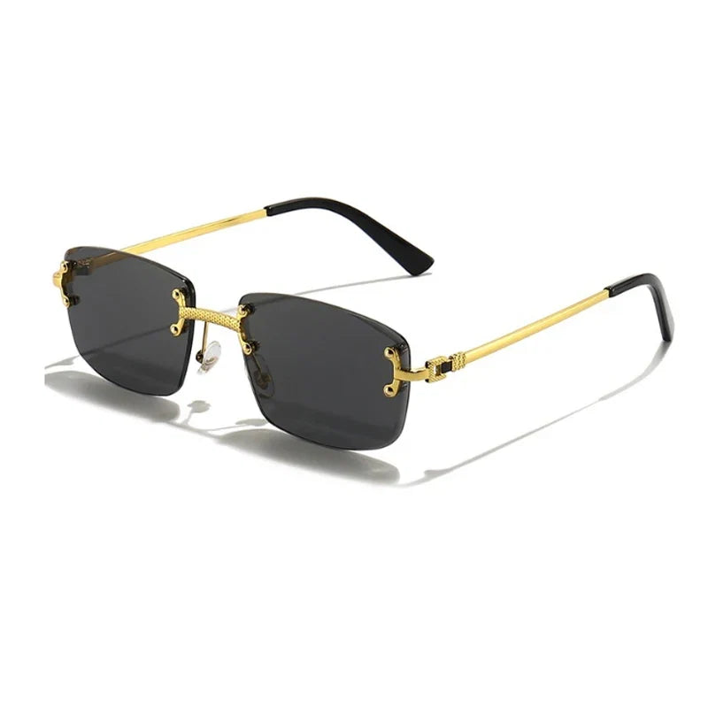 Rahmenlose Metall-Sonnenbrille – UV400
