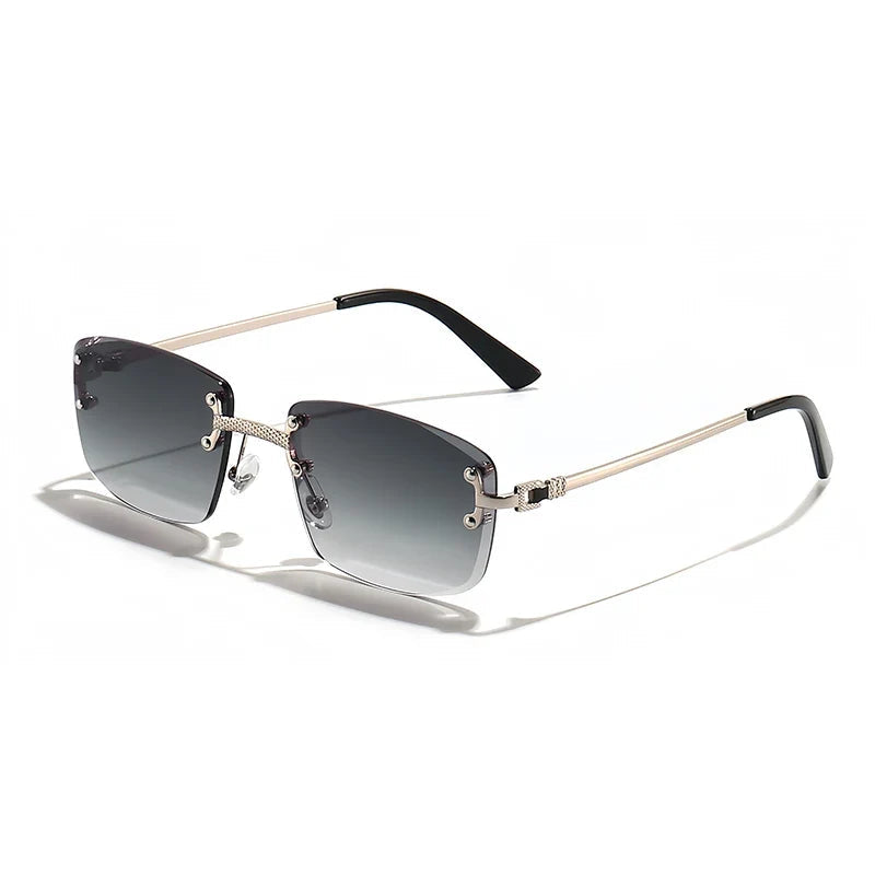 Rahmenlose Metall-Sonnenbrille – UV400