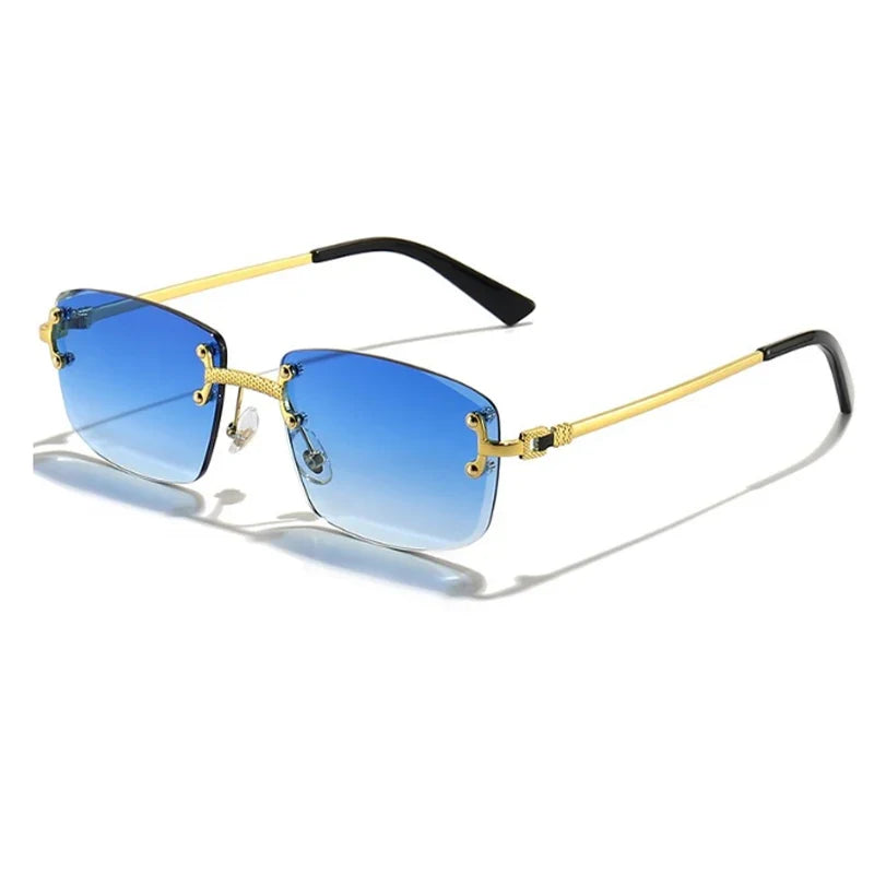 Rahmenlose Metall-Sonnenbrille – UV400