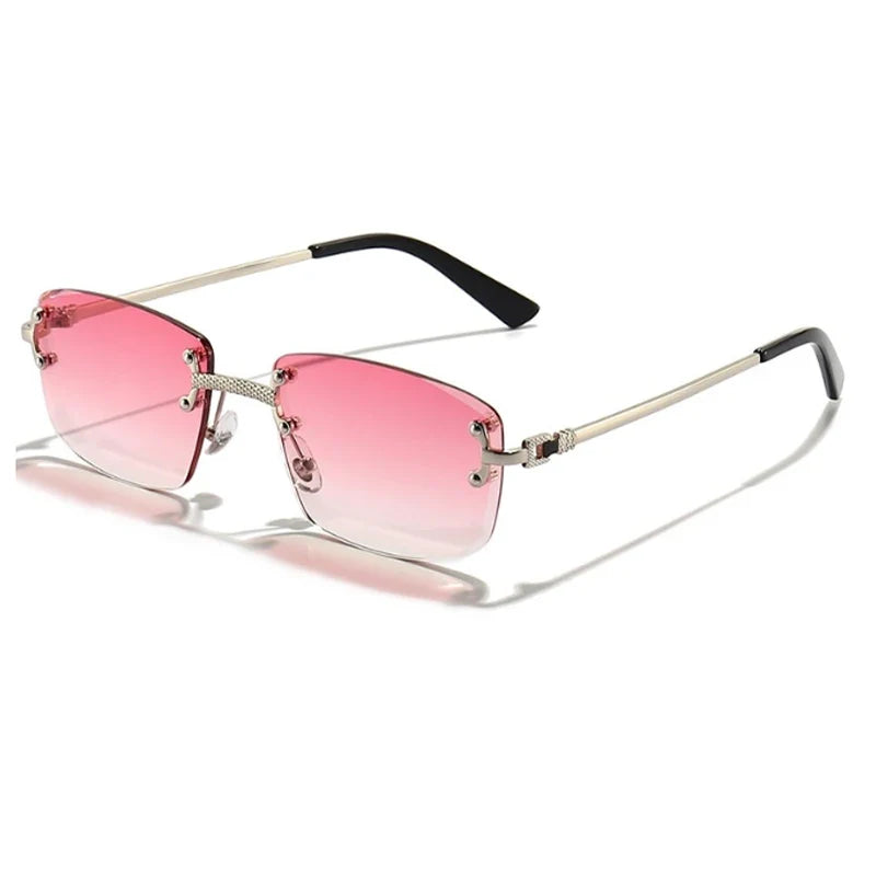 Rahmenlose Metall-Sonnenbrille – UV400