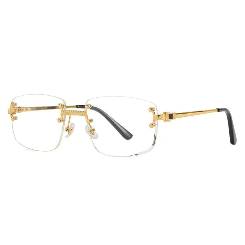 Rahmenlose Metall-Sonnenbrille – UV400