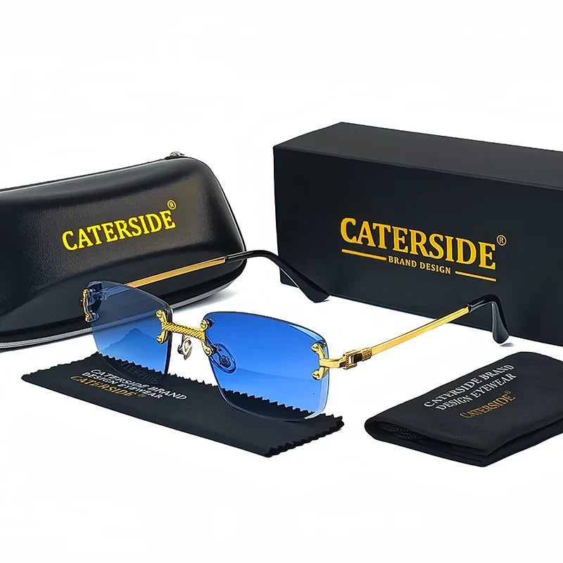 Rahmenlose Metall-Sonnenbrille – UV400