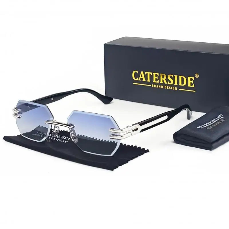 Rahmenlose Sonnenbrille mit Metallakzenten – Produktansicht 13, UV400