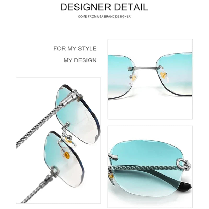 Rahmenlose Polarisierte Sonnenbrille – UV400