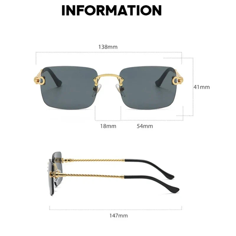 Rahmenlose Polarisierte Sonnenbrille – UV400