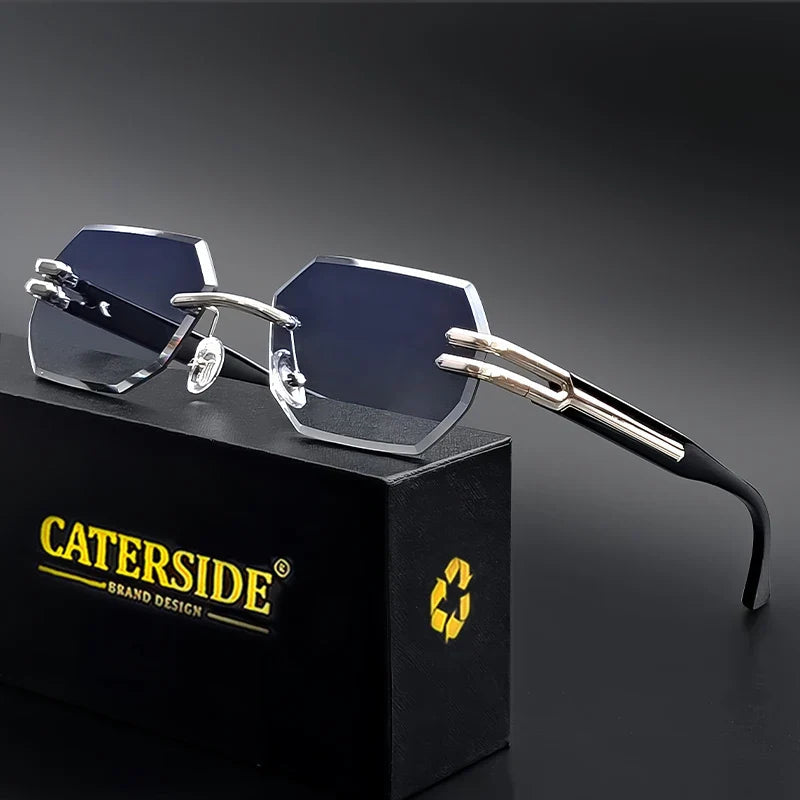 Rahmenlose Polygon-Sonnenbrille – UV400